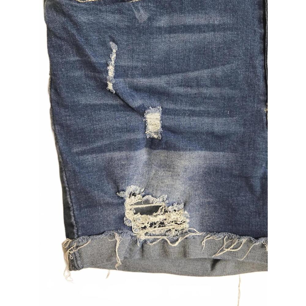 Elite Jeans Women's Distressed Denim Shorts with Button Fly - Picture 3 of 6